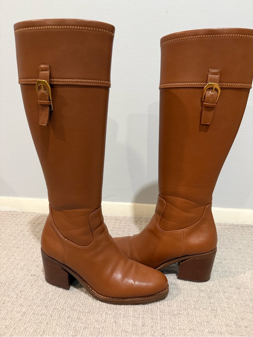 Franco Sarto Cognac Adabella Boots Size 8